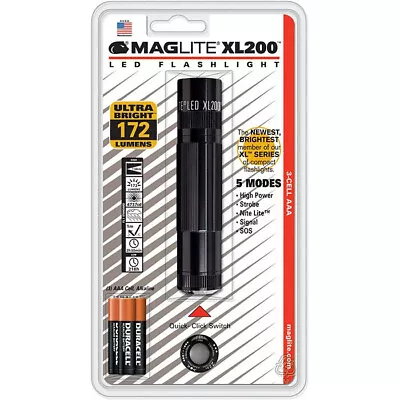 Mag Maglite Led Xl200 Tac Pac Blk 166-000-375 • $88.80