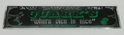 $3.99 • Buy Star Trek DS9 Quark's Where Vice Is Nice Metal Foil Bumper Sticker NEW UNUSED