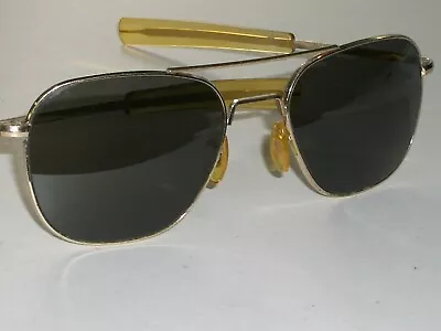 58-20 5 1/2  Vintage American Optical Gep Crystal Pilot-aviator Sunglasses • $465.04