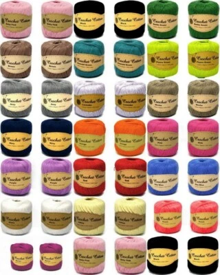 $17.95 • Buy 5x 50g Crochet Cotton Knitting Cotton Knitting Yarn  100% Cotton