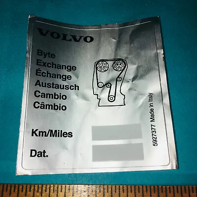 VOLVO 240 244 245 740 940 BYTE EXCHANGE ITALY Timing Belt Cover Decal Sticker X • $9.99