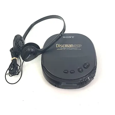 Vintage Sony Discman D-245 Compact CD Player (Parts) MDR-24 Headphones #7214 • $14.24