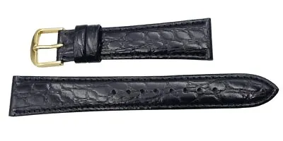SEIKO Watch Strap 20mm DAB5 Cowhide Crocodile Embossed Black Genuine Product • $59.33