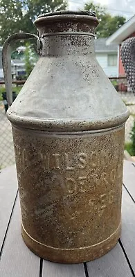 Vintage IRA WILSON & SONS DAIRY DETROIT Michigan MI METAL Milk Jug • $100