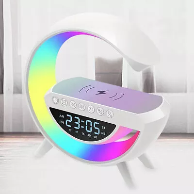 Wireless Charging Bluetooth-Compatible Speaker Desk Lamp (BT3401 With Clock) • $24.99