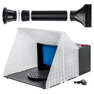 Portable Hobby Airbrush Paint Spray Booth Kit Exhaust Filter Extractor Set Model • $149.99