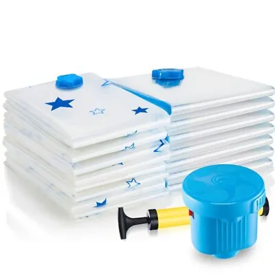 $7.99 • Buy Vacuum Storage Bags For Clothes, Quilts, Pillows, Space Saver Extra Strong