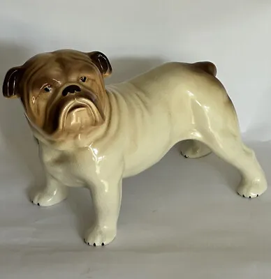 £20 • Buy Vintage Melba Ware Pottery British Bulldog Dog Figurine 9” Made In England