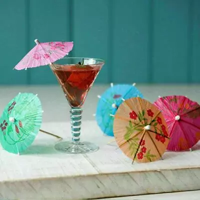£3.25 • Buy 25 Cocktail Party Pack Drinks Umbrella Sparkle Fireworks Palm Sticks Decorations