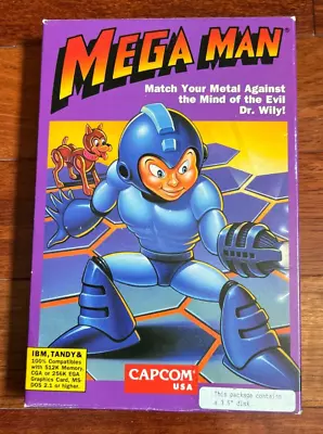 Mega Man - CIB Complete In Box - IBM PC Tandy 3.5  DOS • $93.95