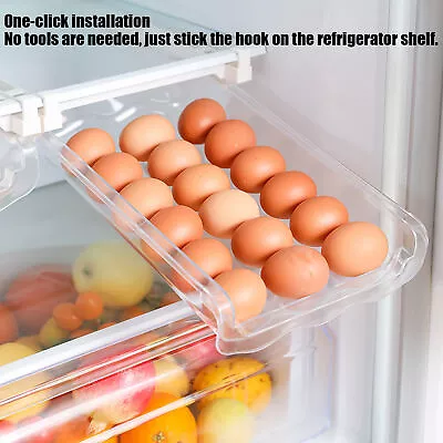 14Grid PullOut Egg Storage Box With 4 Hook Egg Storage Container For MA • £29.62