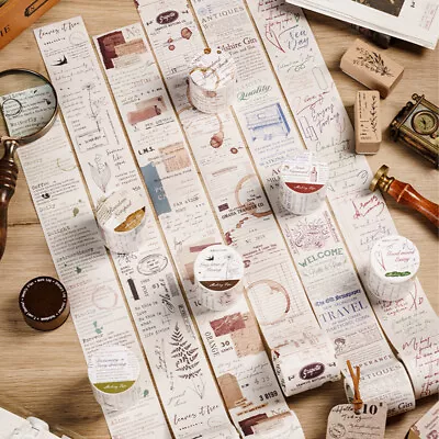 $5.29 • Buy Washi Tape Art Retro Vintage Antique Journal Newspaper Receipt Ticket Letter