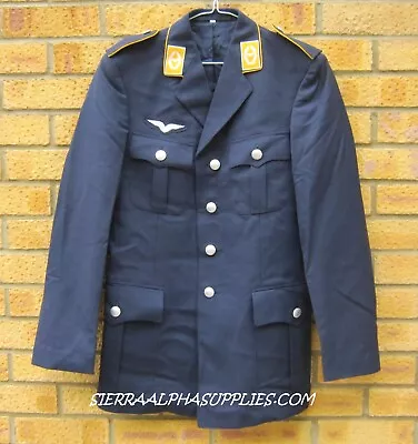 German Army Surplus Luftwaffe Air Force Tunic Navy Blue Uniform Dress Jacket DE • £22.99