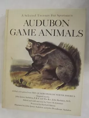 AUDUBON GAME ANIMALS  From Quadrupeds Of North America Color Illustrations • $9.99