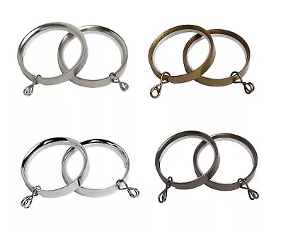 Bulk Pack Of Curtain Rings Designer Flat Lined Trade Rings 25mm To 29mm Dia... • £7.99