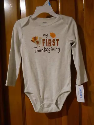 NWT Carter's 24 Month My First Thanksgiving Bodysuit Turkey Leaf • $7.99