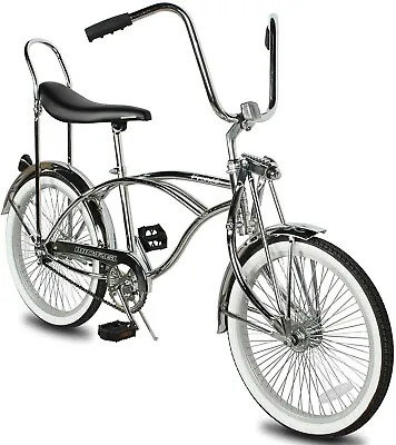 Micargi Prince Classic Lowrider Beach Cruiser Bike Chrome Bike Springer Fork • $309.99