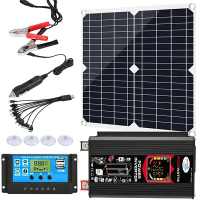 $113.98 • Buy Portable Power Station 200W Solar Panel Camping Battery Solar Generator Inverter