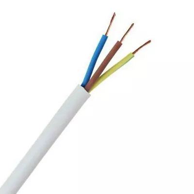 4mm 3 Core White Round Flex 4.0mm Copper Core YY 32 Amp Mains Cable Cooker Power • £123.62