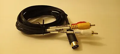 6-foot Commodore 64-128 Chroma/Luma 8-pin DIN To High-performance RCA Connector • $15.50