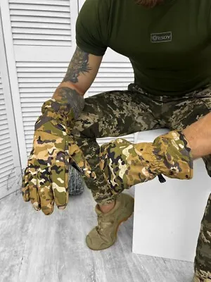 Tactical Winter Gloves Multicam With Softshell Fleece Military Winter Gloves • $60