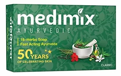 5 Medimix Ayurvedic Ayurveda Classic 18 Herbs Soap 125gm Bathing Soap Bar • $14.78