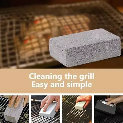 £4.27 • Buy Pumice Stone BBQ Brush Barbecue Mesh Griddle Cleaning Brushes Grill Brick'