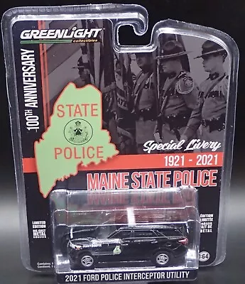 Greenlight Anniversary Maine State Police 2021 Ford Police Interceptor Utility • $7.99