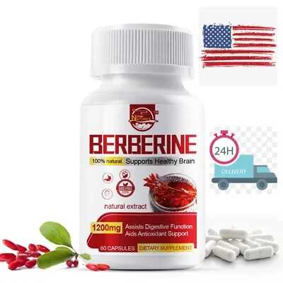 Premium Berberine HCL Extract 1200mg Healthy Cholesterol Anti-inflammatory • $12.10