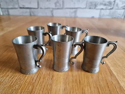 Bein Zinn 92 Pewter Miniature Toasting Cups Or Tankards Germany Set Of Six  • £29.99