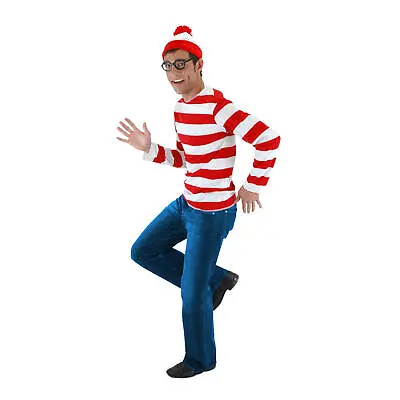 Boys Girls Wheres Wally Waldo Outfit Halloween Book Day Fancy Dress Costume • $28.73