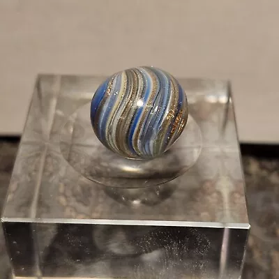 Antique German Blue Onionskin Lutz Marble 0.67” • $85