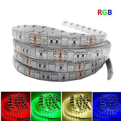 DC12V 3.28-16.4ft SMD 5050 RGB White Waterproof 300LED Flexible Tape Strip Light • $4.30