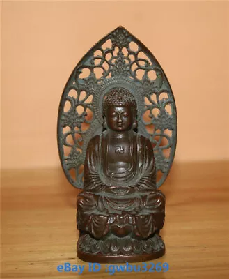 Collect Chinese Old Bronze Hand Carved  Śākyamuni Buddha Statues 20702 • $39