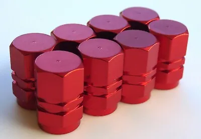 Wheel Tire Valve Stem Caps For Car Truck Bike Motorcycle (2 Sets - Red) • $6.84