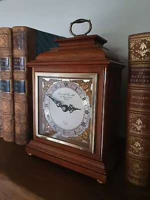 An Elliott 8 Day Mantel Clock Retailer Garrard - Beautiful Mahogany & Brass Case • $118.23