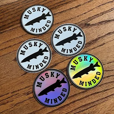 Musky Minded Stickers Decals Magnet 5 Pack Fishing Fly Fishing Esox • $10