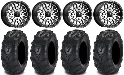 MSA Machined Brute 14  UTV Wheels 28  Mud Lite II Tires Yamaha Viking Wolverine • $1191.06