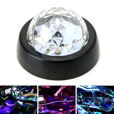 USB Rechargeable Sound Active Multi-Color RGB LED Interior DJ Disco Light Ball • $13.49