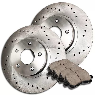 A0406 FIT 1999 2000 Volvo S70 C70 2WD REAR DRILLED BRAKE ROTORS CERAMIC PADS • $88.17