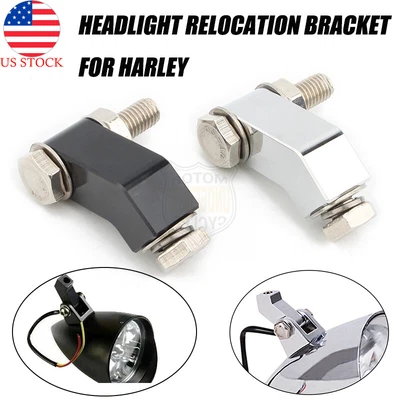$23.99 • Buy Motorcycle Headlight Mounting Block Bracket For Harley Bobber Chopper Cruiser