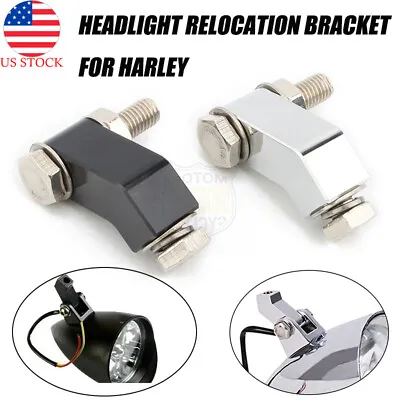 Motorcycle Headlight Mounting Block Bracket For Harley Bobber Chopper Cruiser • $12.89