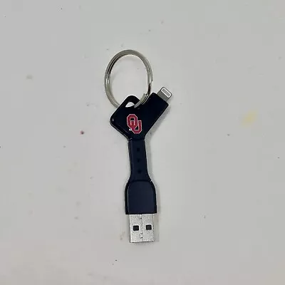 OU Sooners Oklahoma Nomad Key Ring USB Charging Cable For IPhone ~ NEW • $13.20