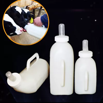 1L Calf Milk Bottle Hand Rearing Poddy Teat Weaning Feeder Milking Livestock • £8.62