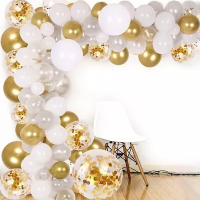 DIY Balloon Arch & Garland Kit114Pcs Party Balloons Decoration Set Gold Confet • $8.49