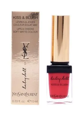 YSL Kiss And Blush Lip Gloss - Rouge Effrontee #5 Box Dented • £13.95