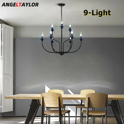 $38.95 • Buy Vintage Style Chandelier | Medieval Candlestick Design Ceiling Lamp 9-Light NEW
