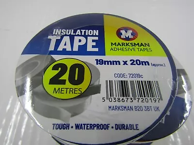 19mm 20M PVC ELECTRICAL INSULATING TAPE FLAME RETARDANT COLOURED INSULATION TAPE • £1.97