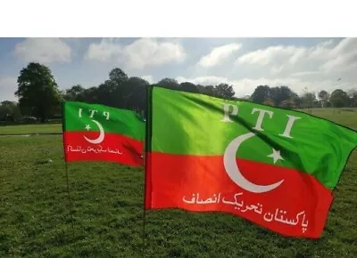 PTI PAKISTAN TEHREEK-E-INSAF PTI FLAG 3'x2'FT PREMIUM QUALITY UK STOCK • £4.99