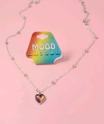 Heart Charm Necklace.Change Color According To Mood. • $13.99